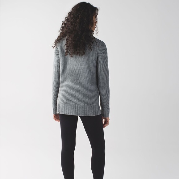 LULULEMON Karma Kurmasana Sweater in Heathered Medium Grey - Picture 4 of 15
